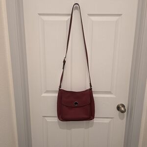 Liz Claiborn medium size cross body bag. Dark red